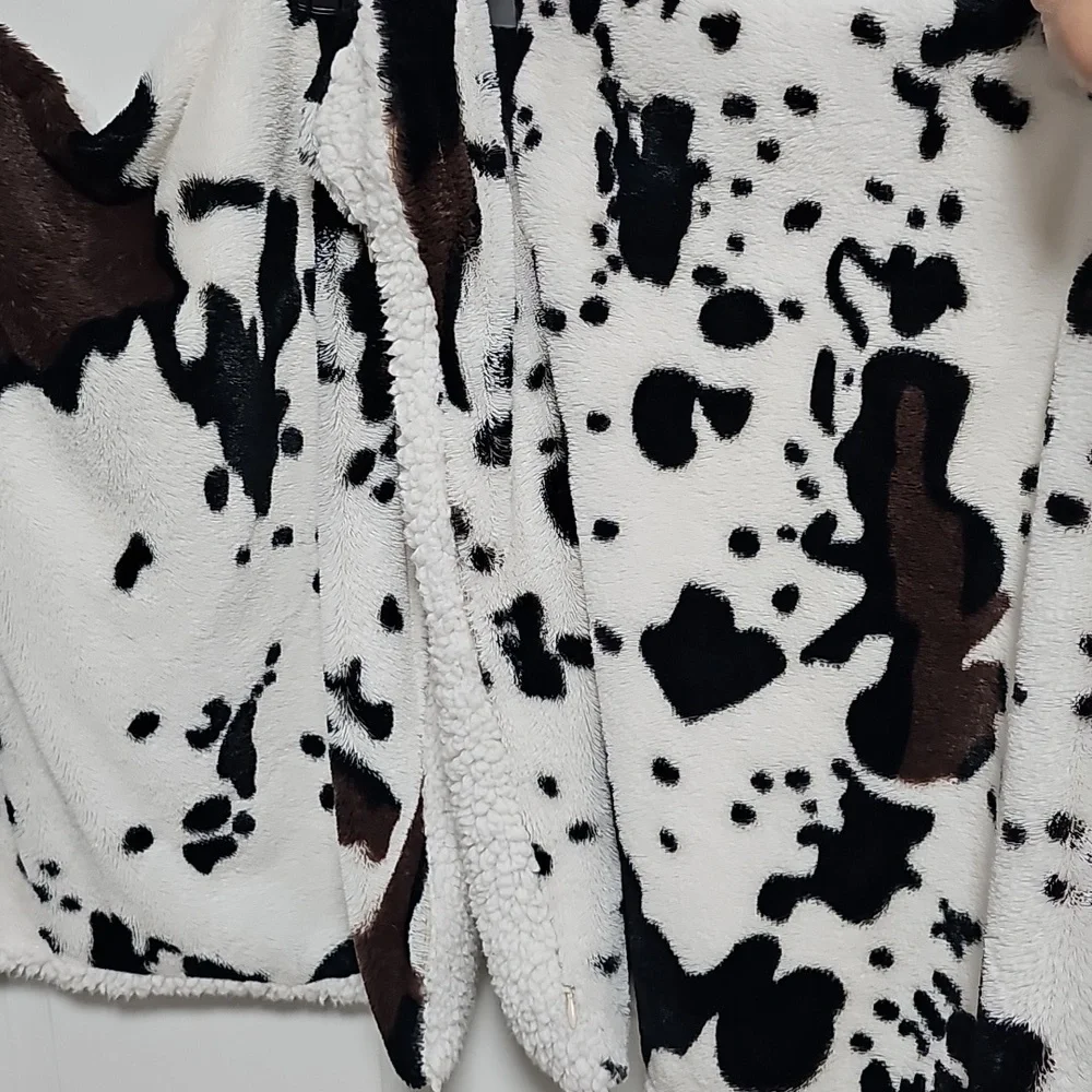 Print Fuzzy Faux Cowhide Pillow Covers